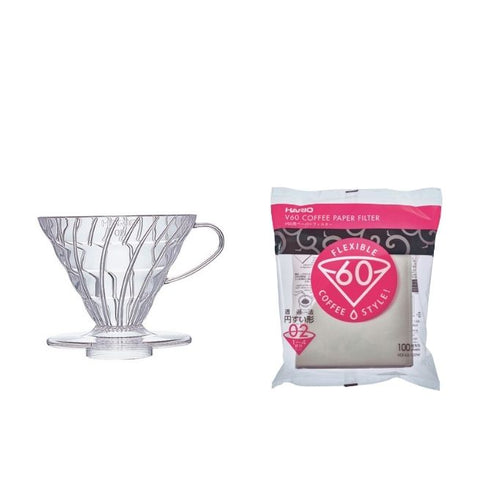 Exclusive Hario V60 Dripper and 100 Filter Bundle