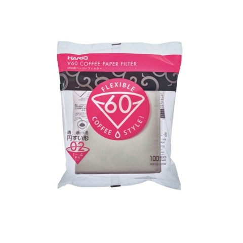 Hario V60 Coffee Filter Papers Size 02- White (100 Pack) Made in Japan
